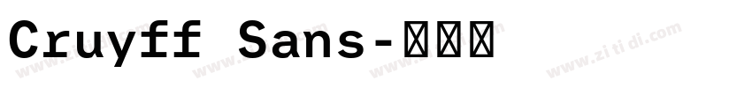 Cruyff Sans字体转换